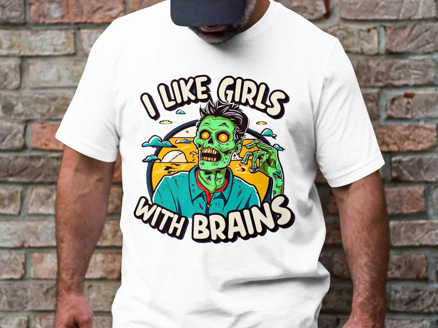 Undead Compliments T-Shirt – 'I Like Girls with Brains'"
