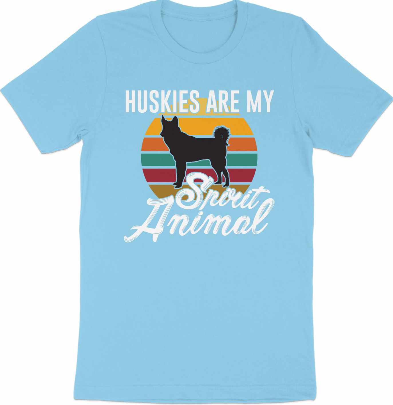 Retro Spirit Husky - 'Huskies are My Spirit Animal' Tee