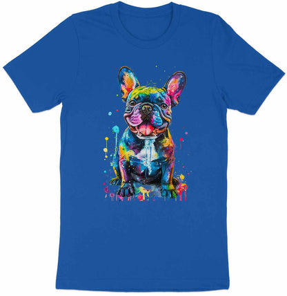 Color Splash French Bulldog Graphic Tee - Vibrant and Playful Design