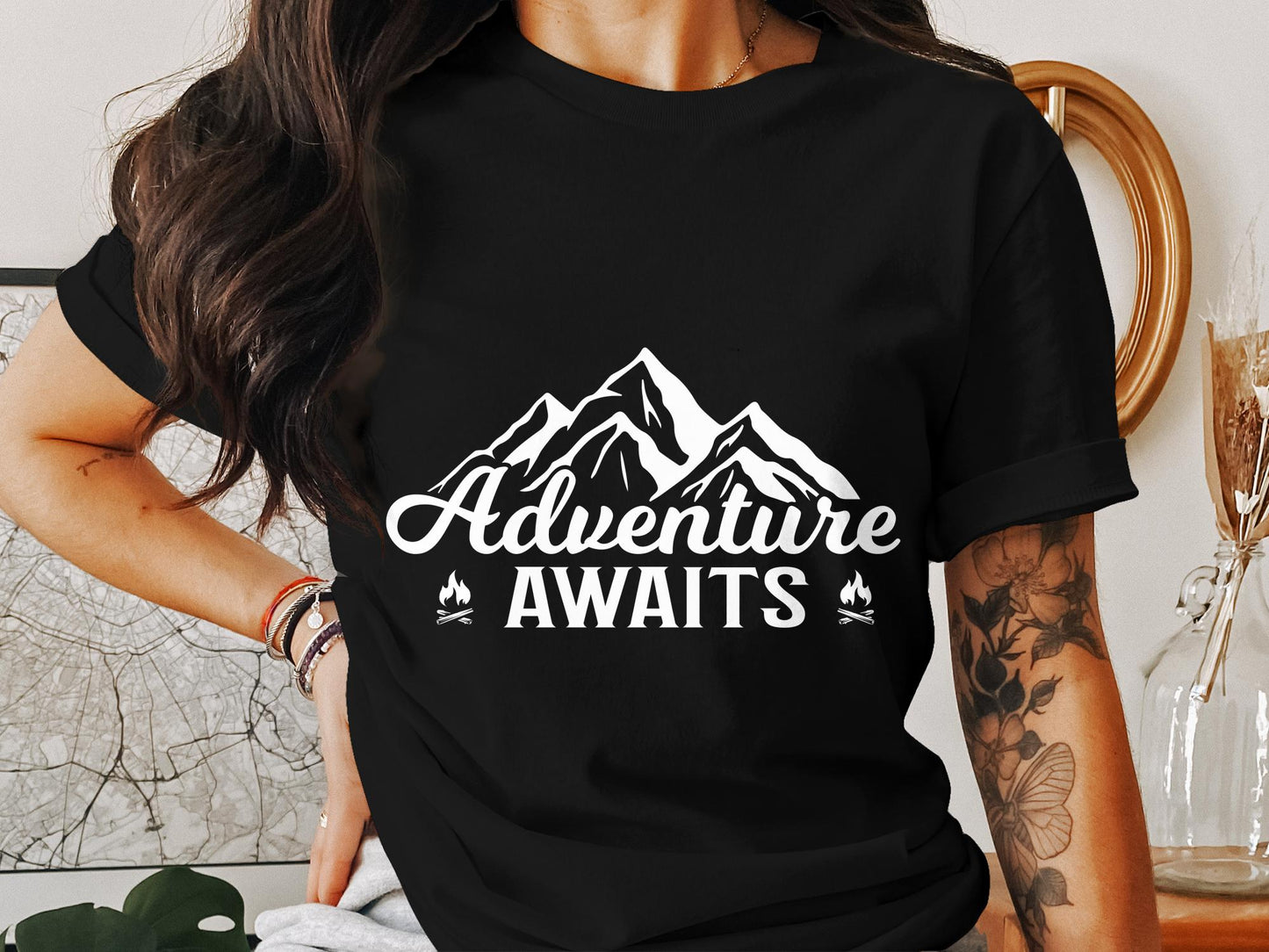 Adventure Awaits - Outdoor Camping Graphic Tee