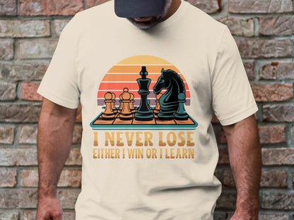Master of the Game Chessboard Sunset Tee - Inspirational Strategy Shirt