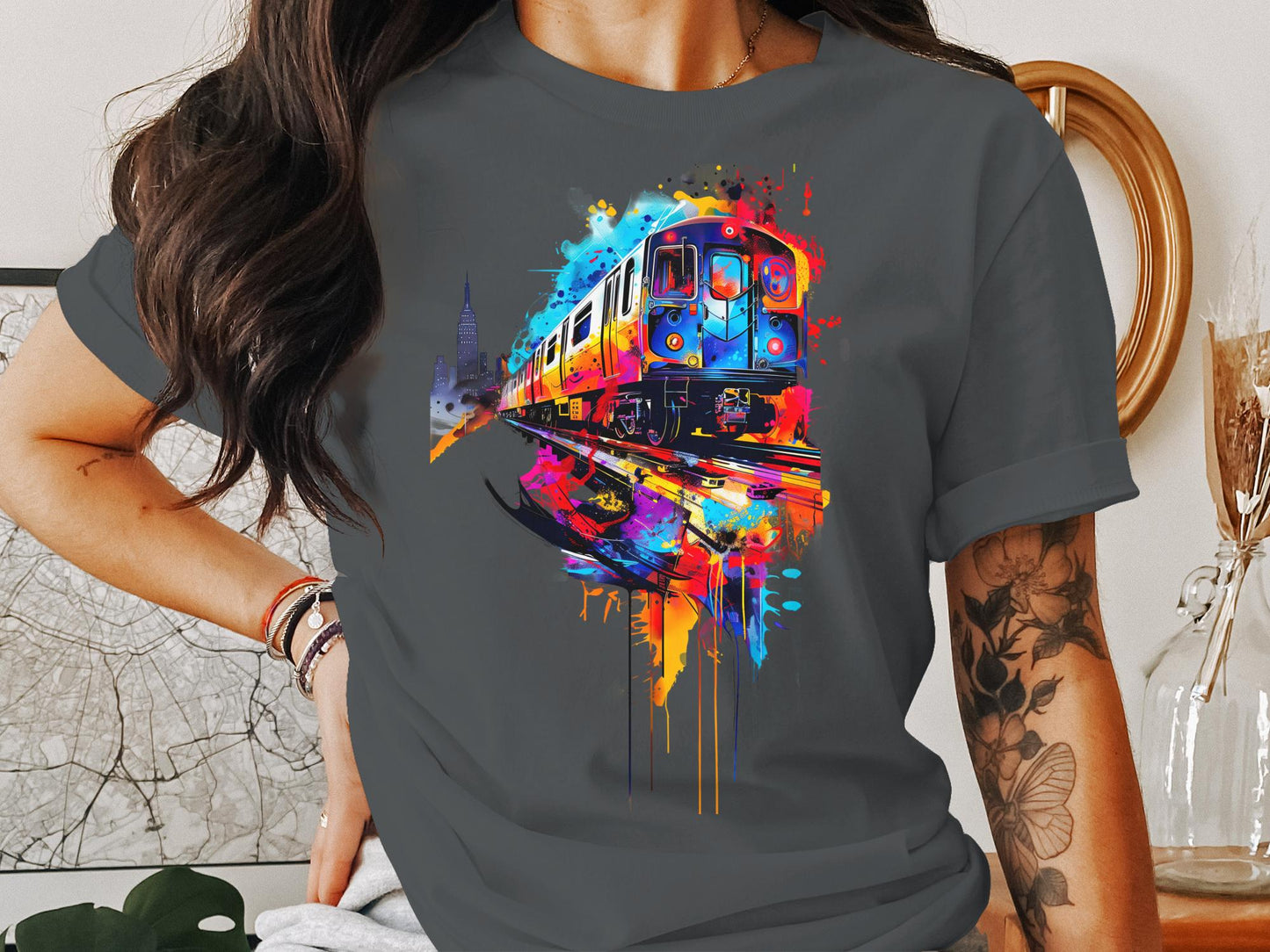 Metro Motion Tee - City Life in Vivid Strokes