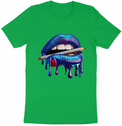 Creative Kiss Tee - Luscious Lips & Pencil Drip Art