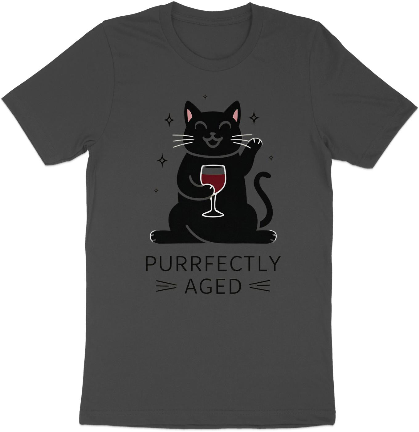 Purrfectly Aged - Wine Connoisseur Cat Tee