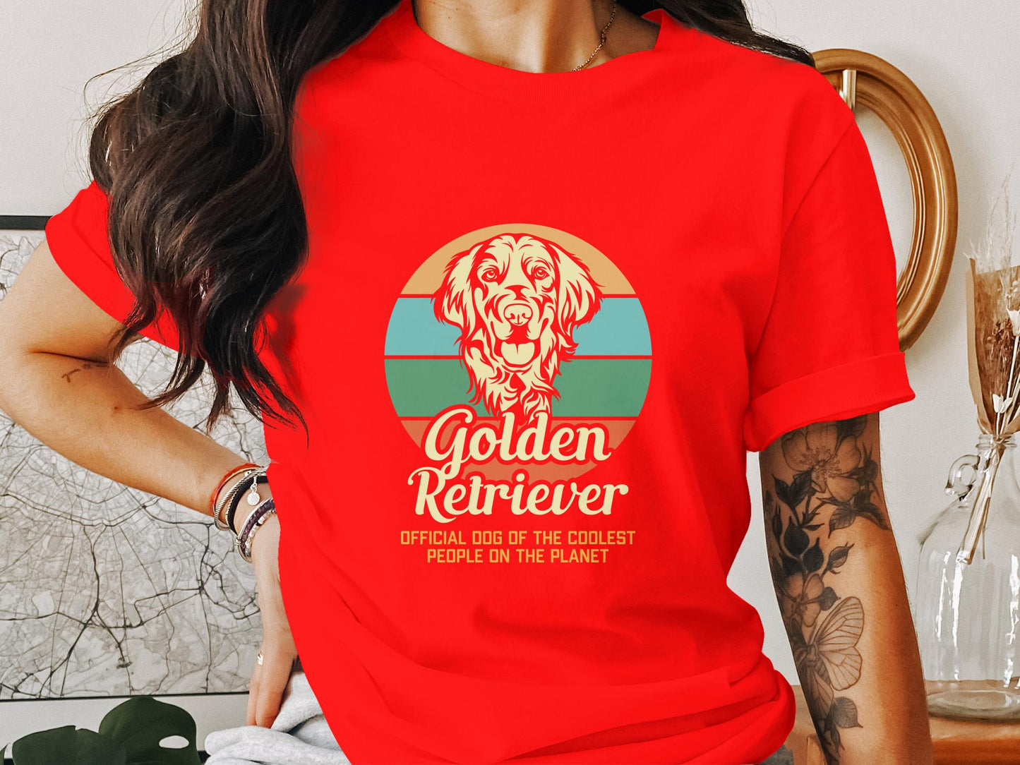 Retro Goldie Pride - 'Golden Retriever Coolest People' Vintage Tee