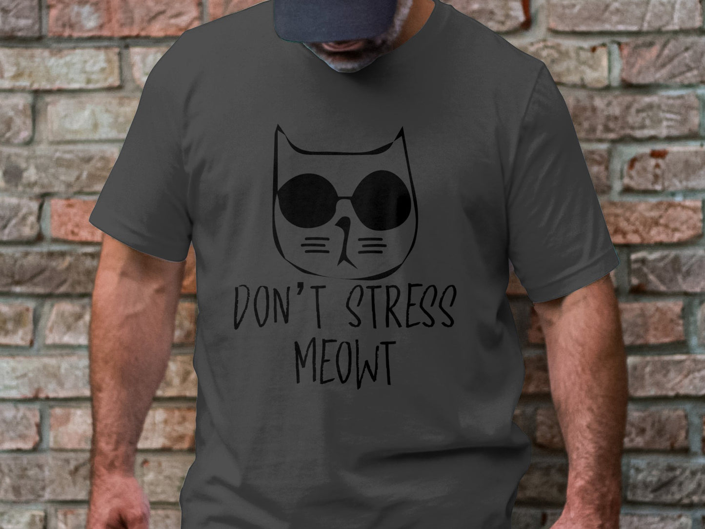Sunglass Cat Serenity - Unwind with a 'Don't Stress Meowt' Vibe