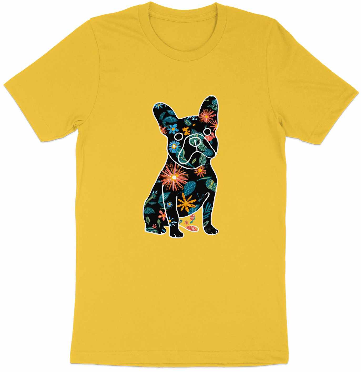 Blossom Pup Tee - Nature's Canine Silhouette