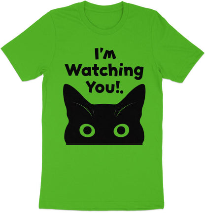 I'm Watching You! Cat Silhouette Tee - Whimsical Feline Fashion