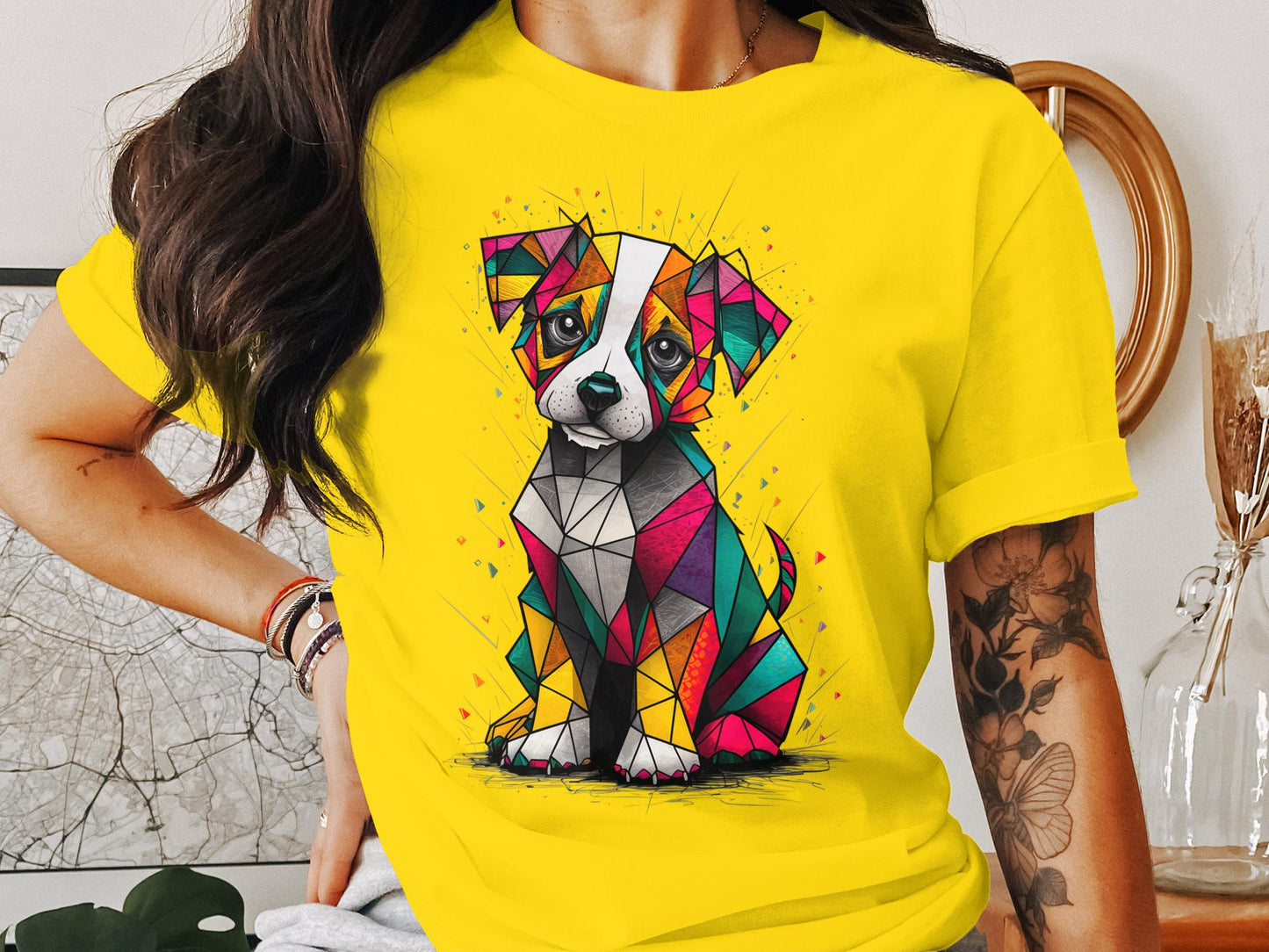 Puppy Picasso - Cubist Art Tee
