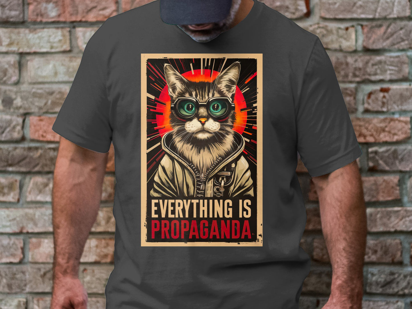 Propaganda Cat - Bold Statement Graphic Tee