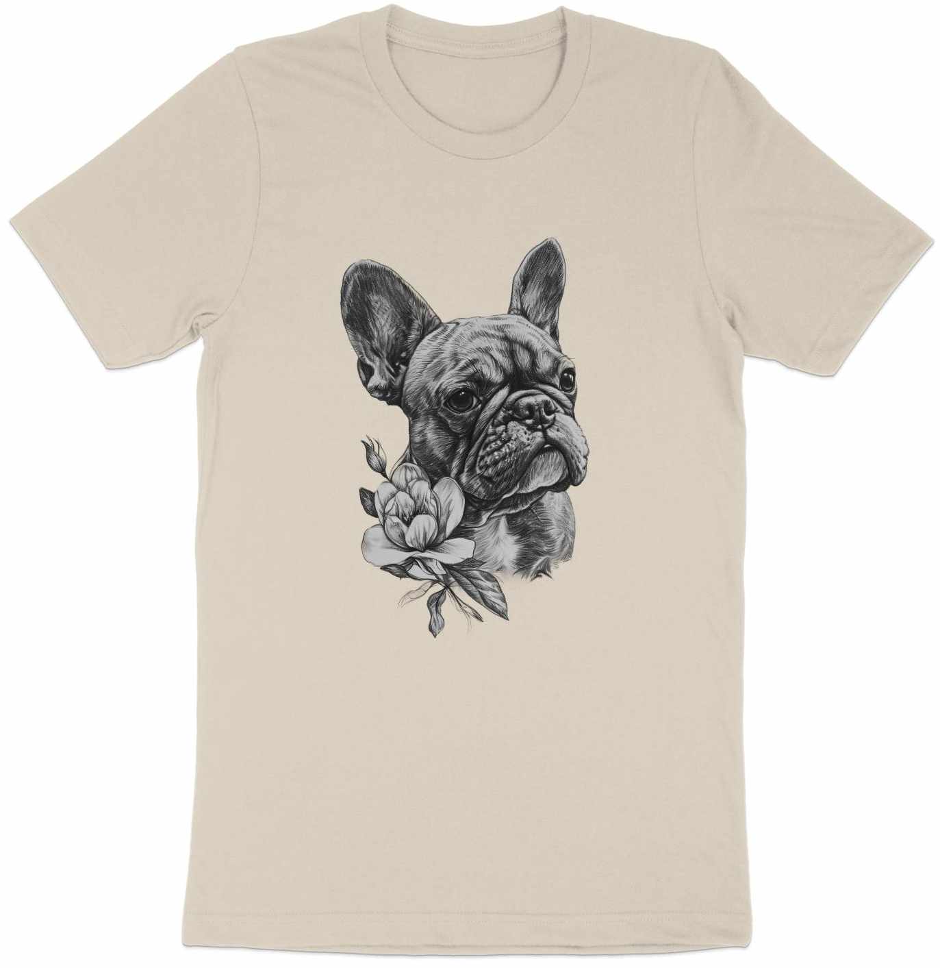 Frenchie Florals Tee - Elegance Meets Whimsy