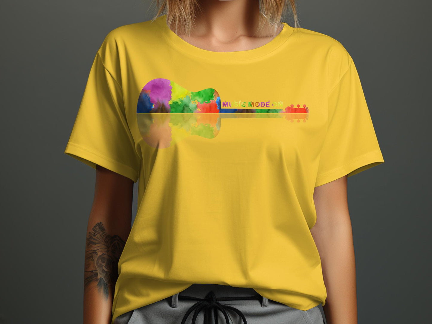 Music Mode: ON Vintage Guitar Logo Tee