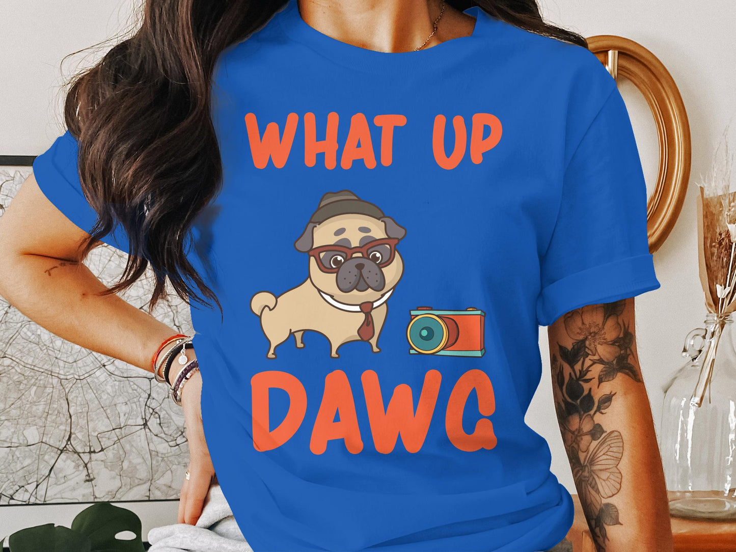 What Up Dawg - Pug Life Graphical Designer Tee