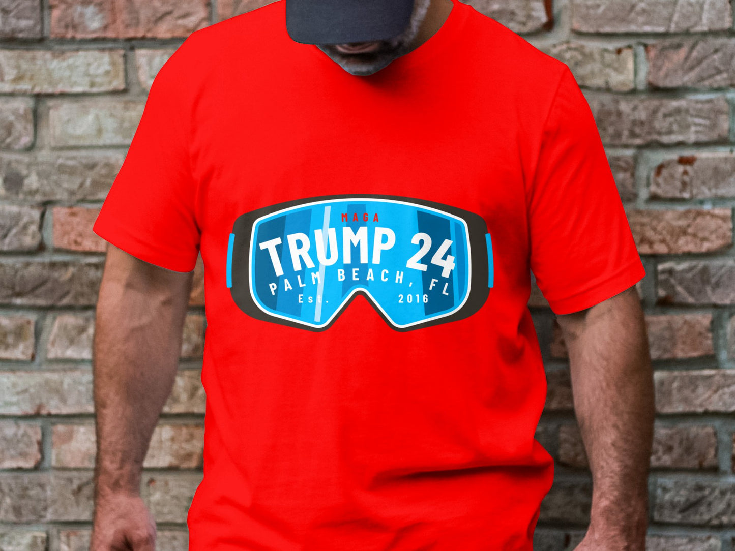Patriotic Motocross - Trump 24 Palm Beach Graphic Tee
