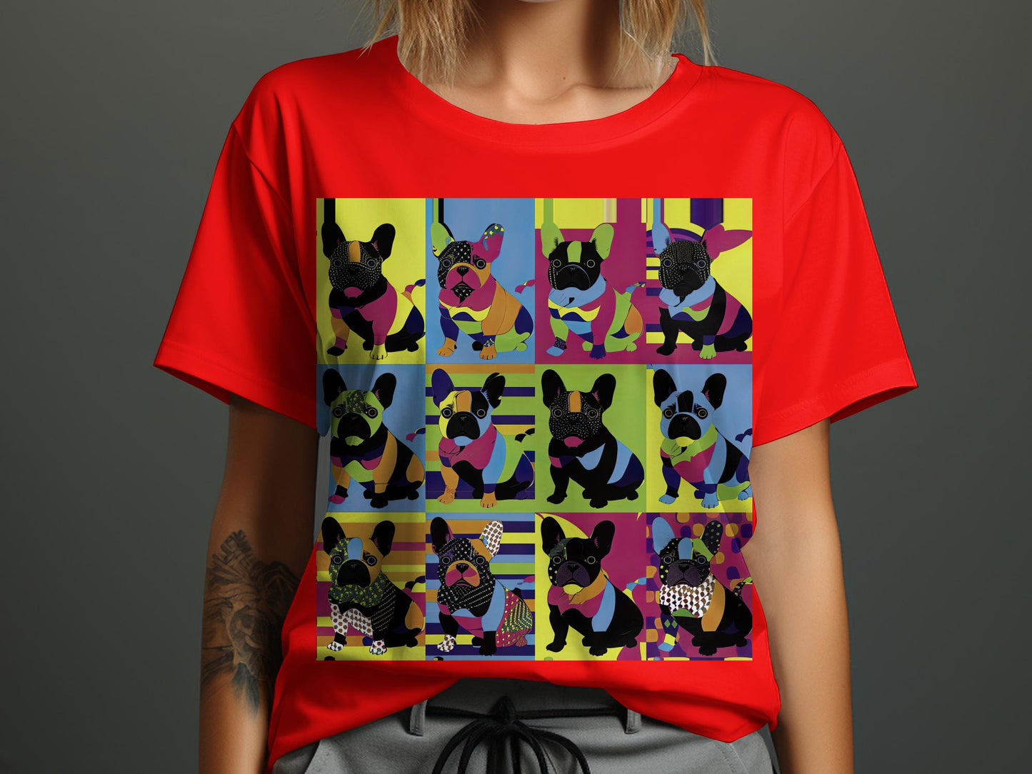 Kaleidoscope Canines Tee - Patchwork Pups in Technicolor!