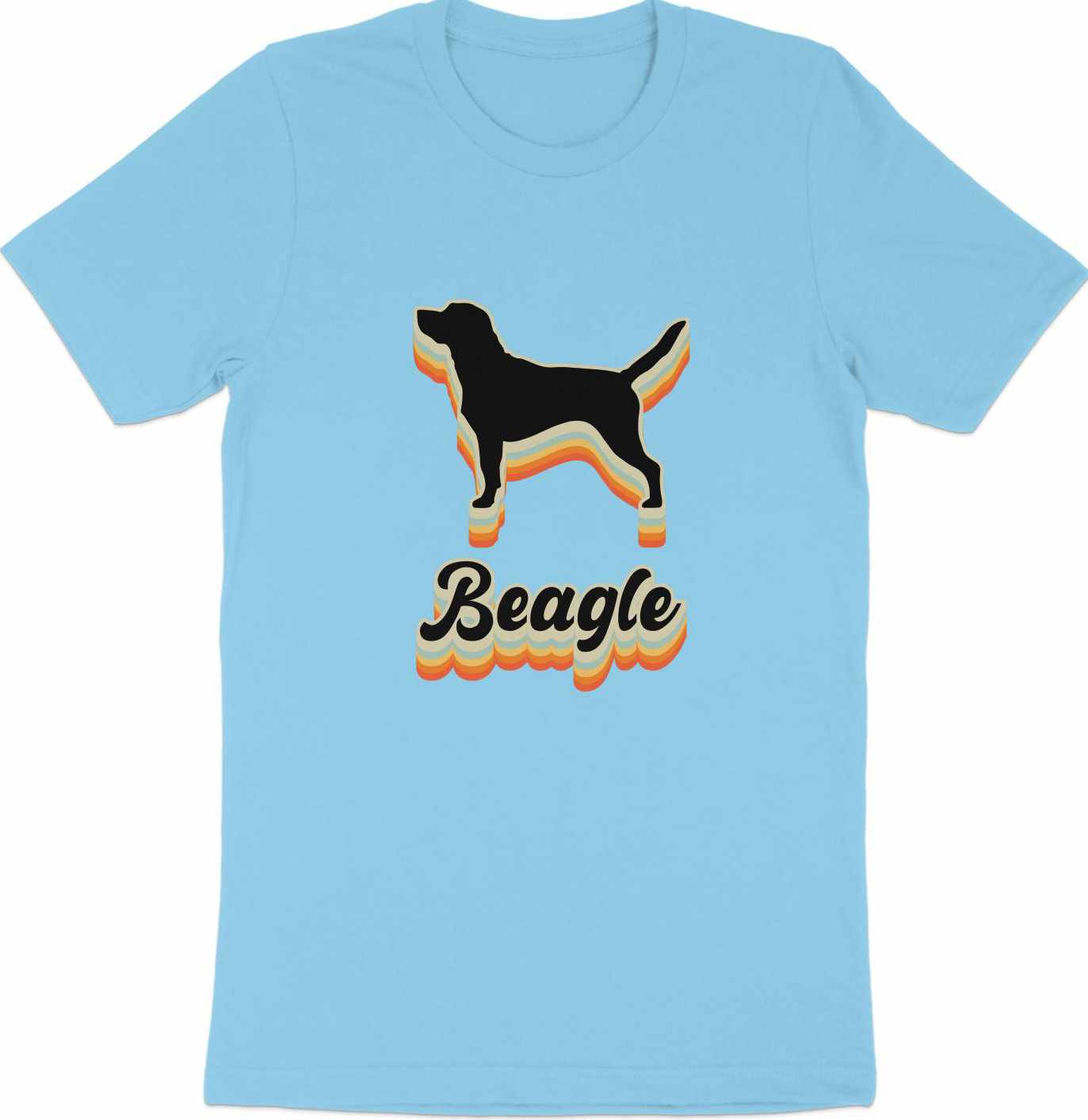 Retro Beagle Boogie - 70's Vintage Beagle Silhouette Tee