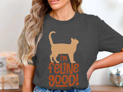 I'm Feline Good - Cat Silhouette Tee