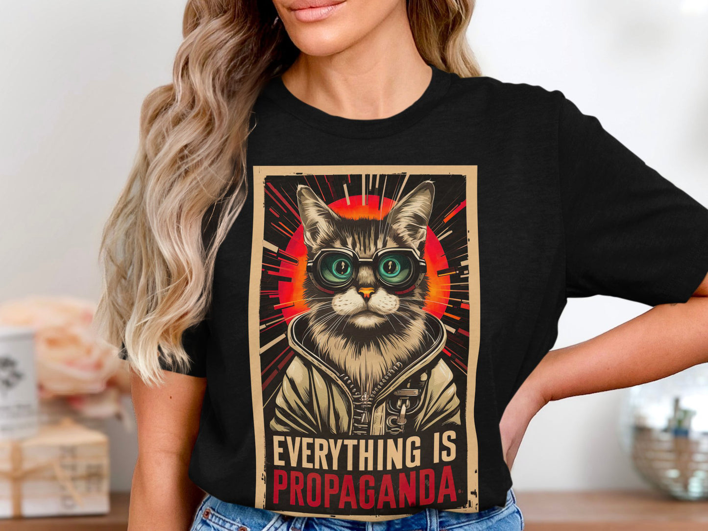 Propaganda Cat - Bold Statement Graphic Tee