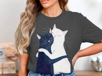 Yin Yang Cat Hug T-Shirt – Celebrating Togetherness