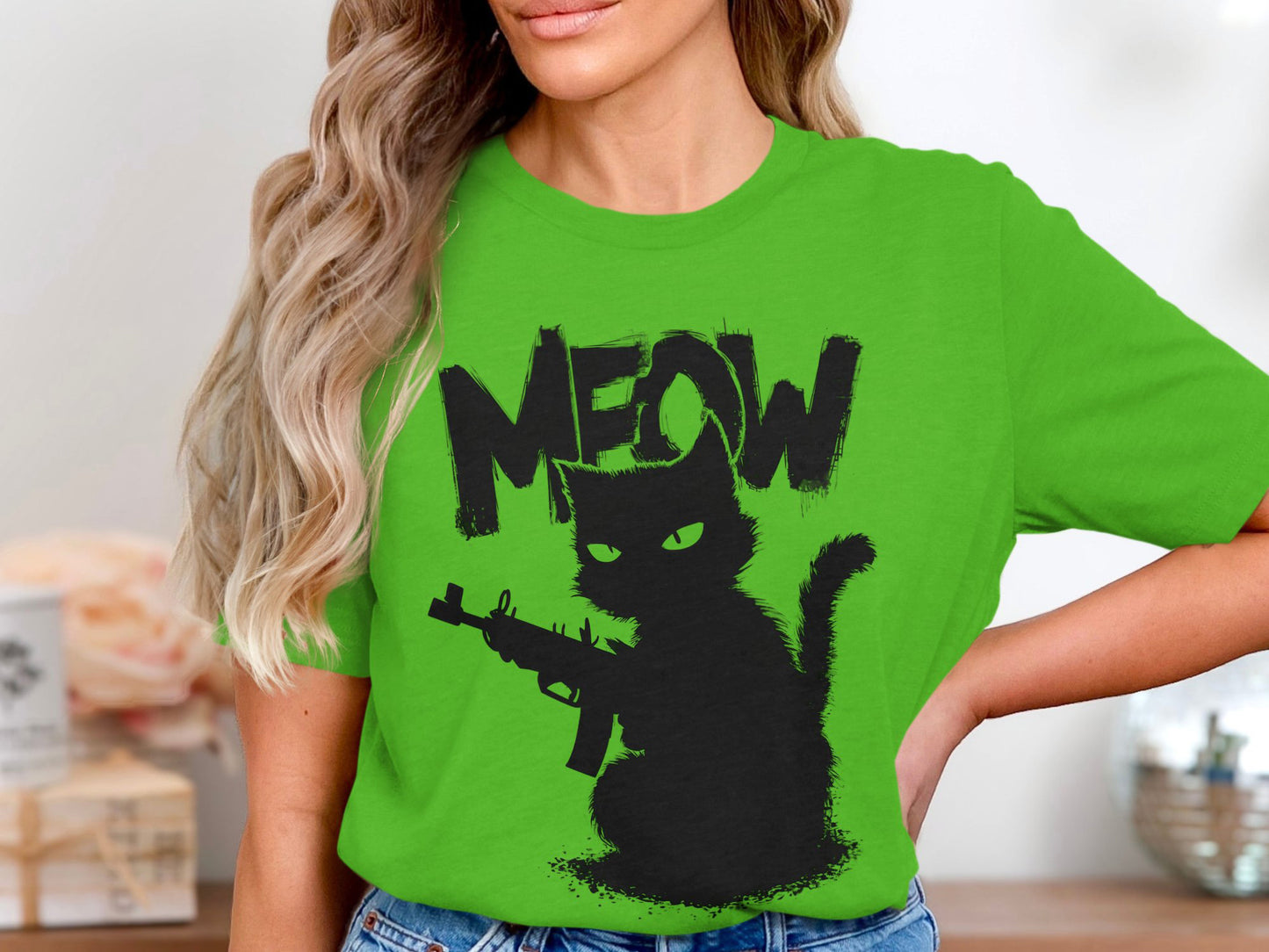Rebel Meow - Fierce Cat Graphic Tee