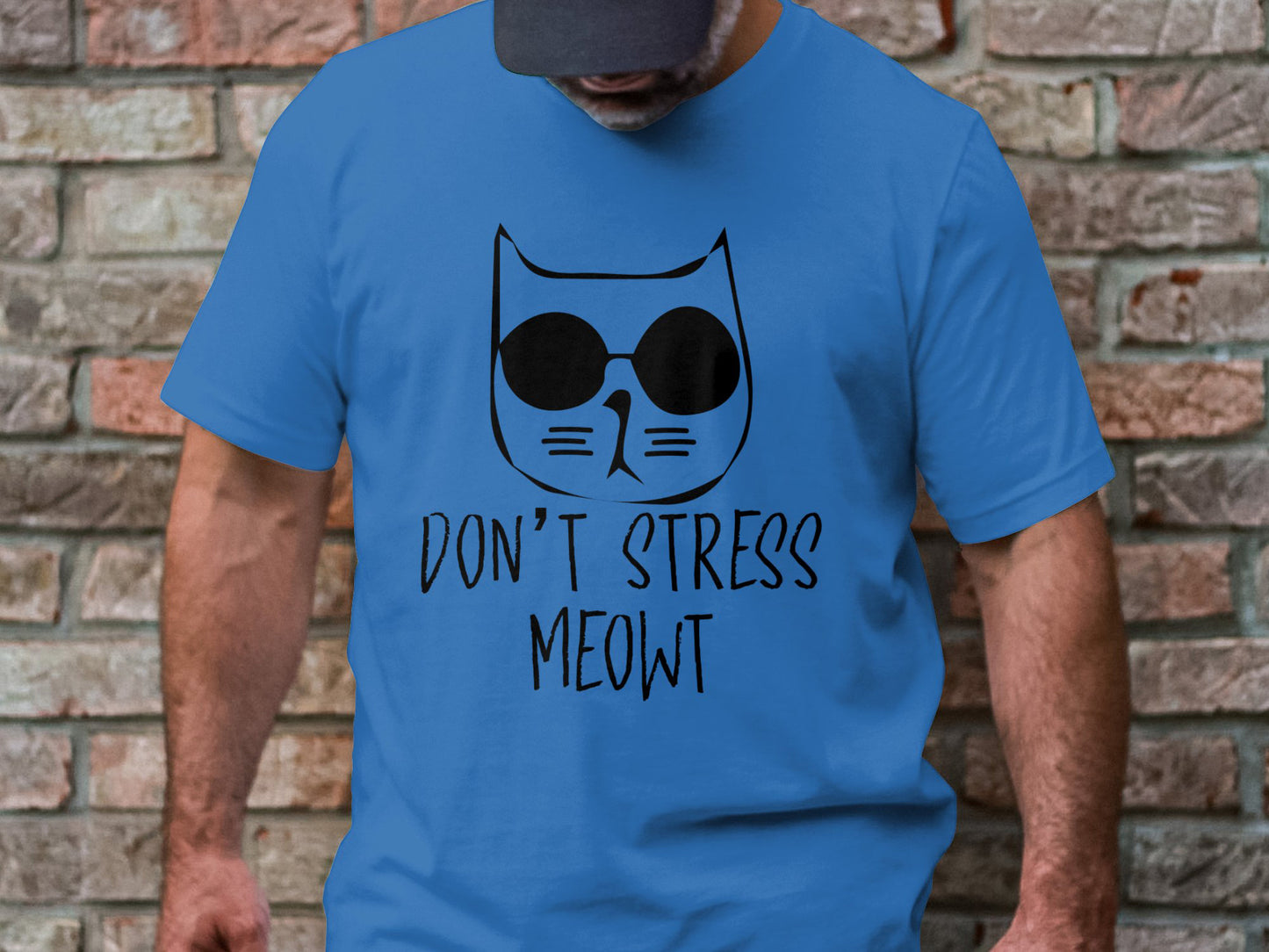 Sunglass Cat Serenity - Unwind with a 'Don't Stress Meowt' Vibe