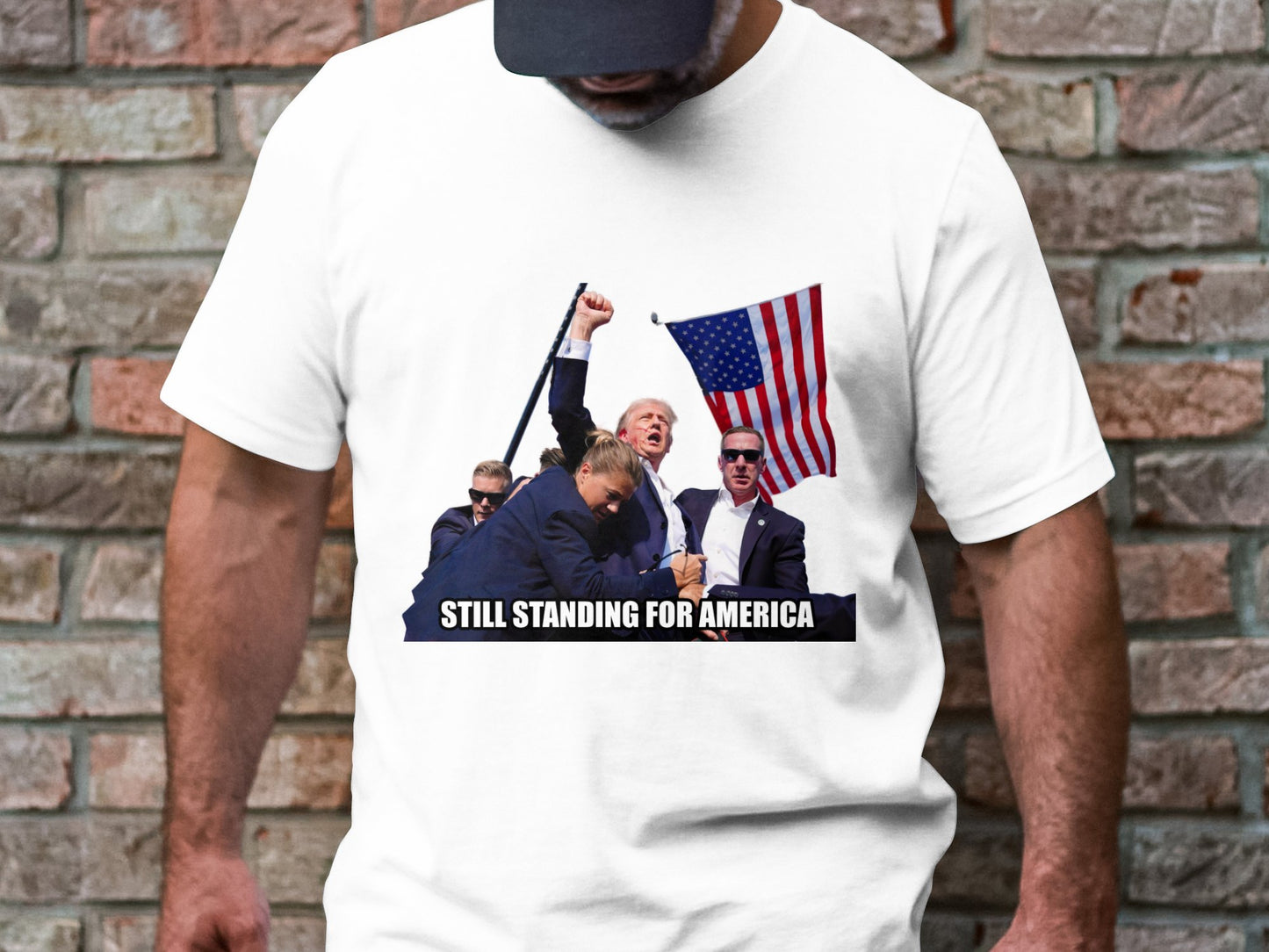 Still Standing for America - Iconic Trump Assassination Attempt T-Shirt