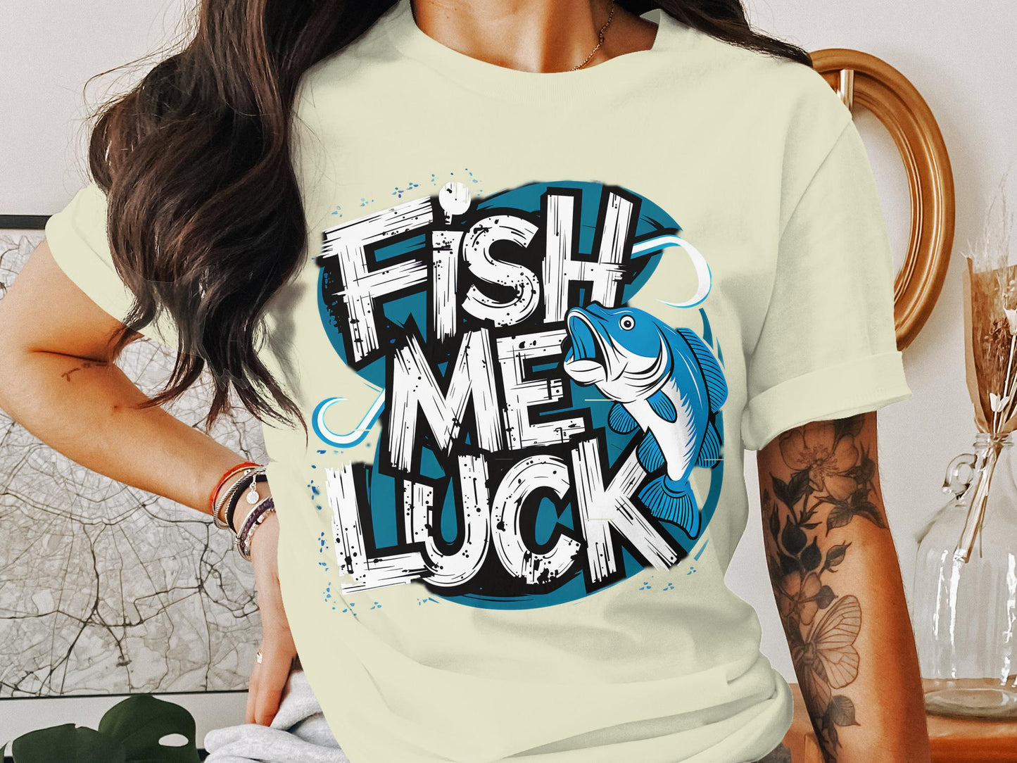 Fish Me Luck - Fun Fishing Graphic Tee