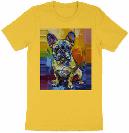 Frenchie in Color Tee - A Masterpiece of Fun