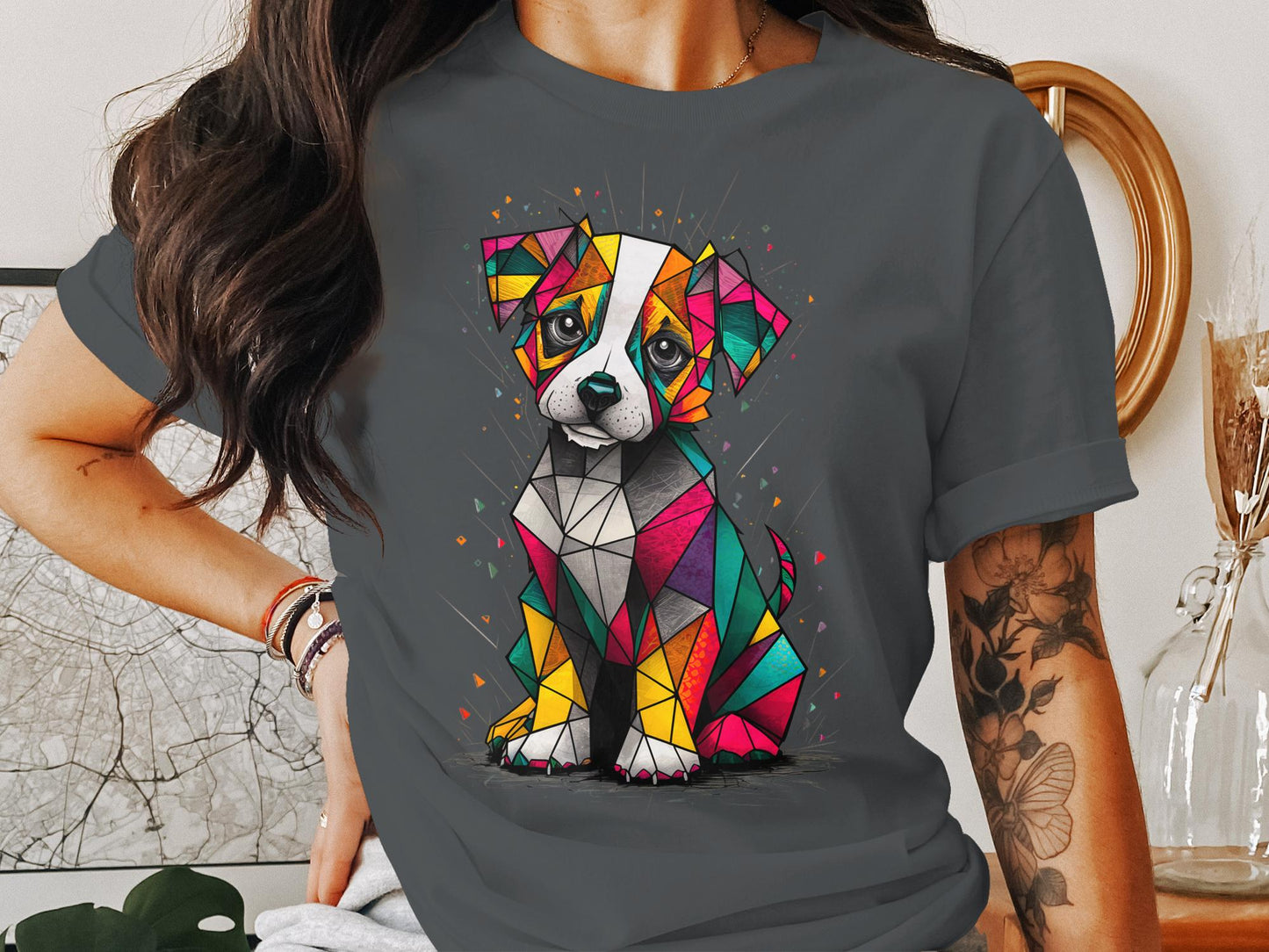 Puppy Picasso - Cubist Art Tee
