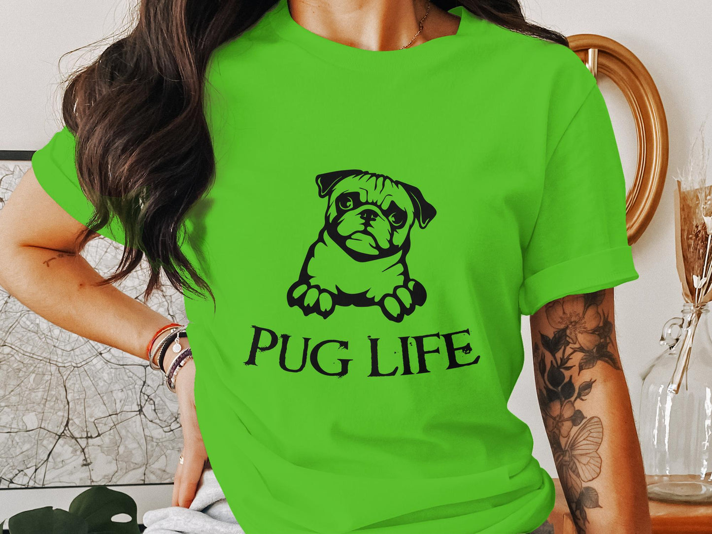 Pug Life Cartoon Tee - Embrace the Pug Attitude