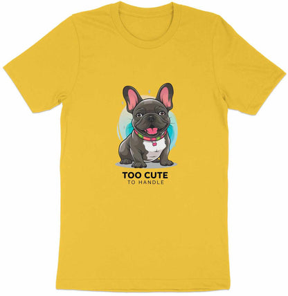 Too Cute Frenchie - French Bulldog Tee with Playful Charm