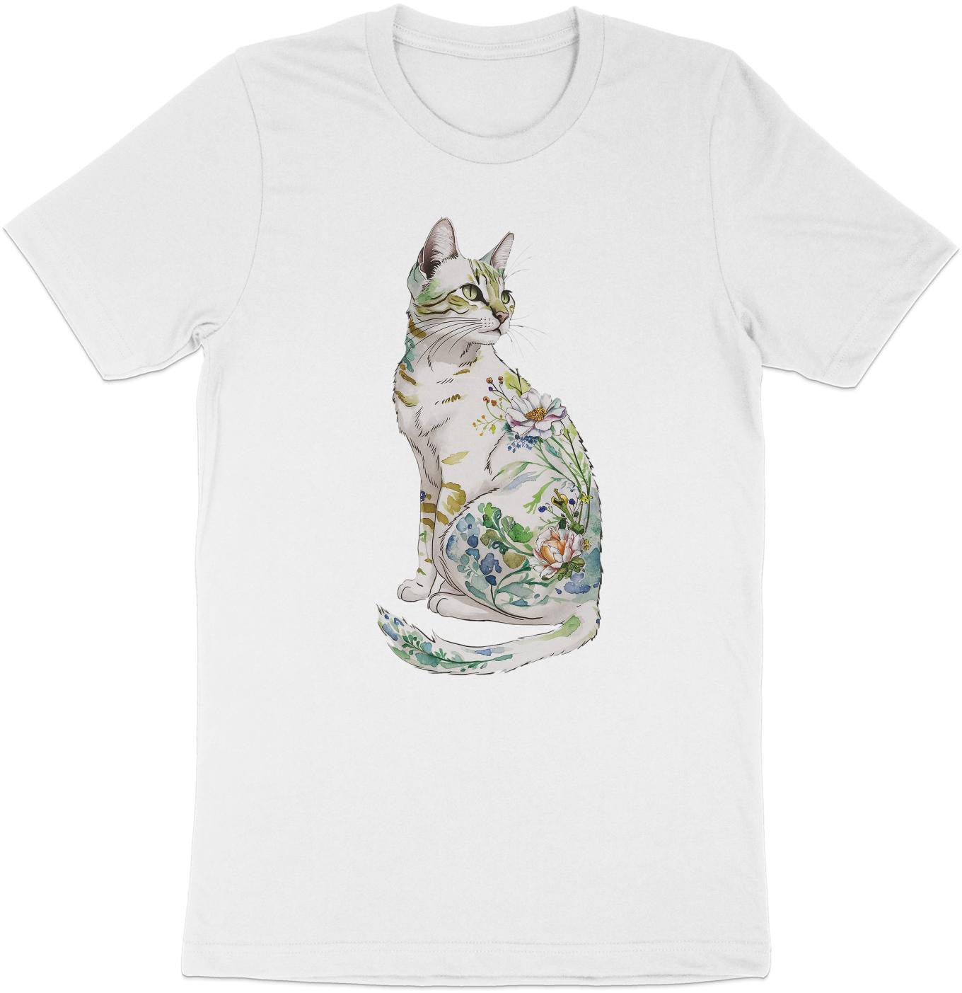 Nature’s Purrfection Watercolor Cat T-Shirt
