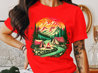 Bonfire Bliss by the River Tee – Embrace the Wilderness