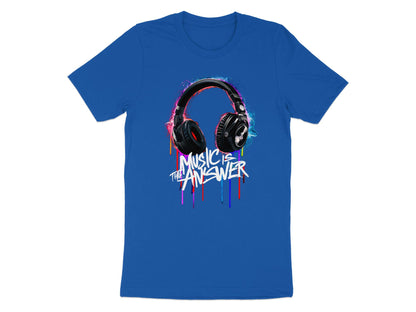 DJ Headphones - 'Music Is The Answer' Graffiti Headphones Tee