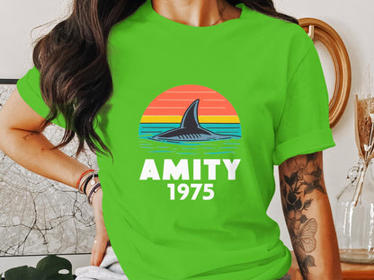 Amity 1975 - Jaws Fan Tribute Graphic Tee