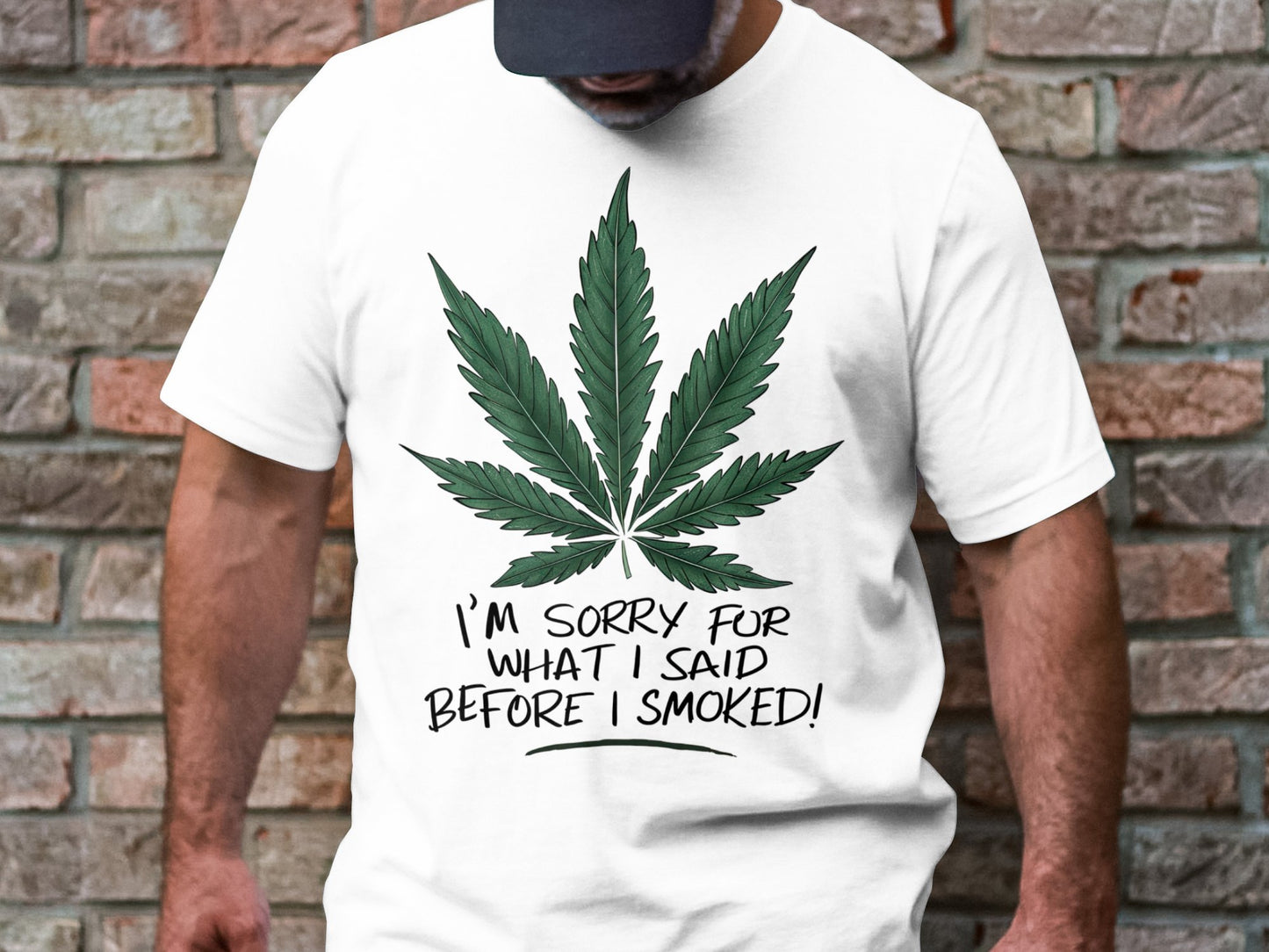 Herbal Apology - Humorous Cannabis Leaf Tee for Chill Vibes