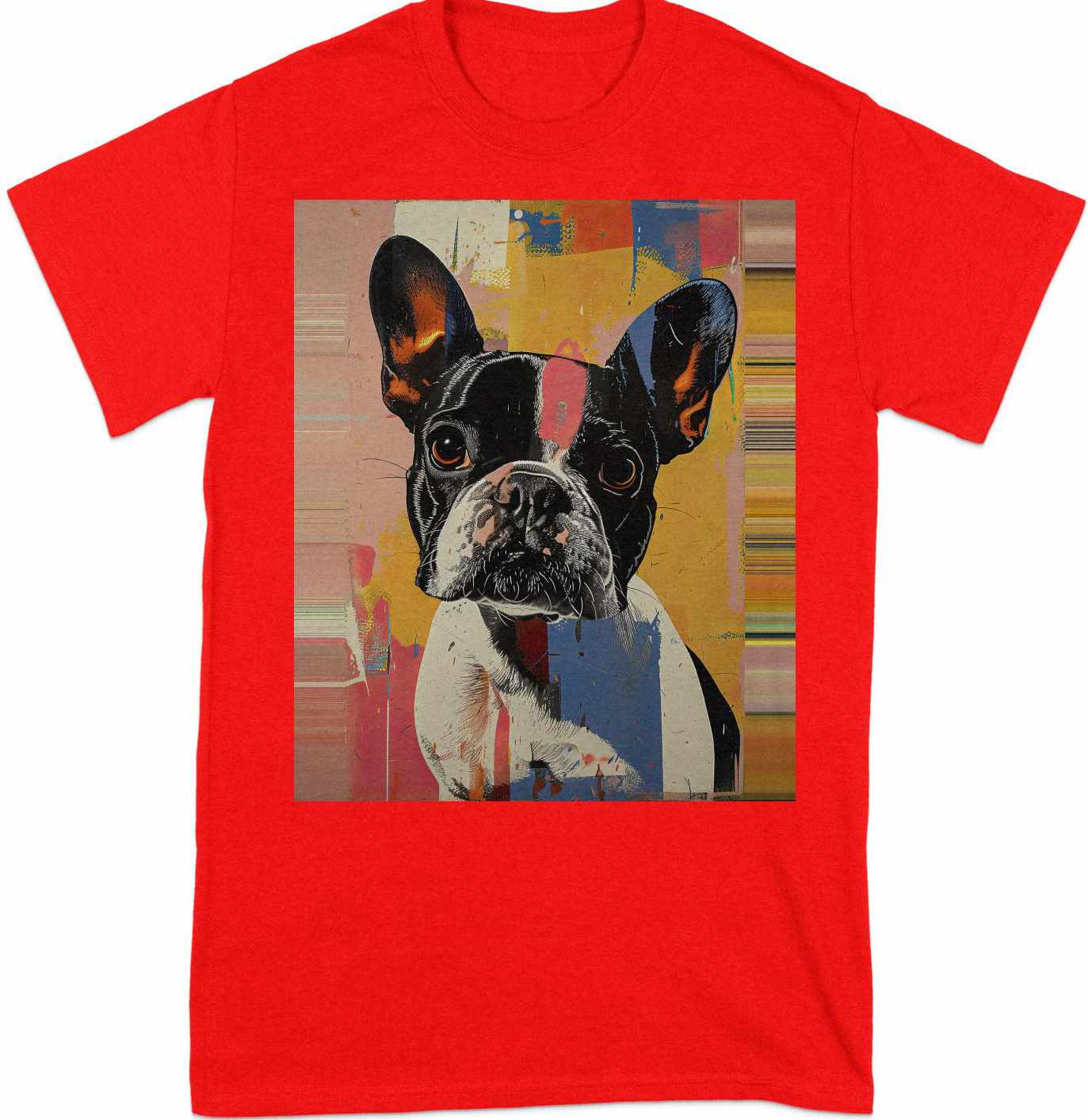 Frenchie Pop Art Tee - A Splash of Personality