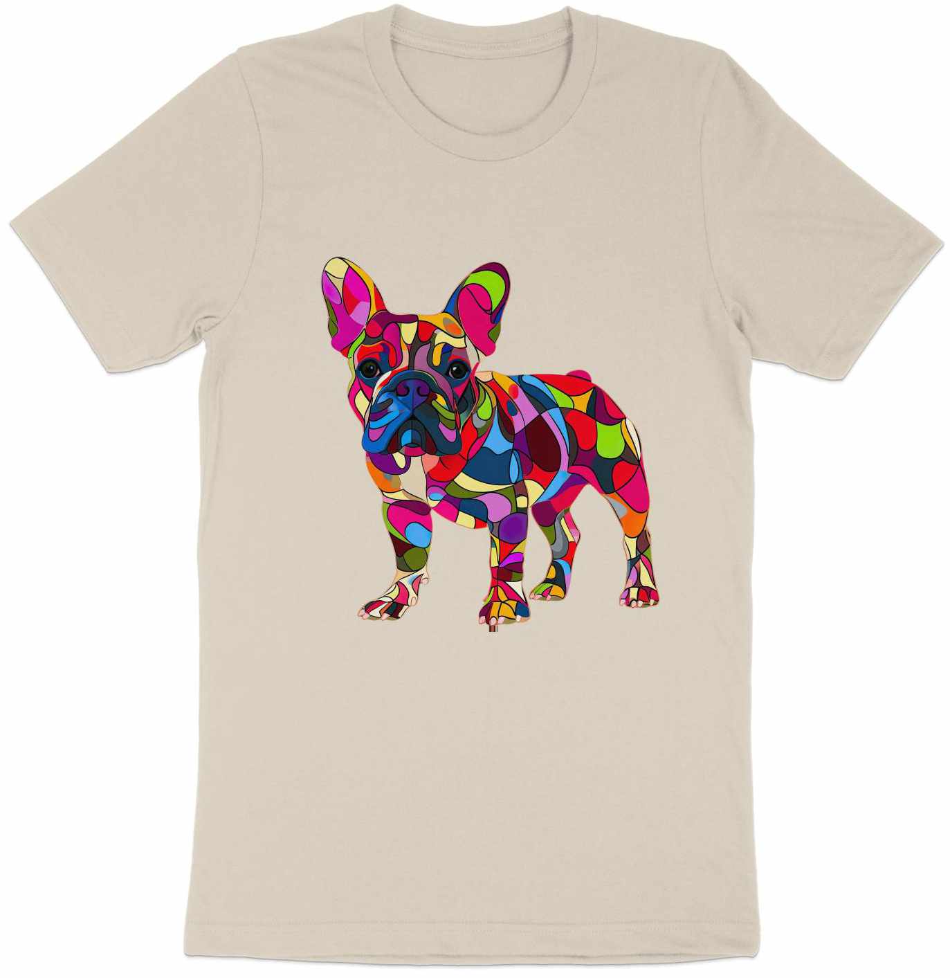 Kaleido Pup French Bulldog Tee - A Spectrum of Fun