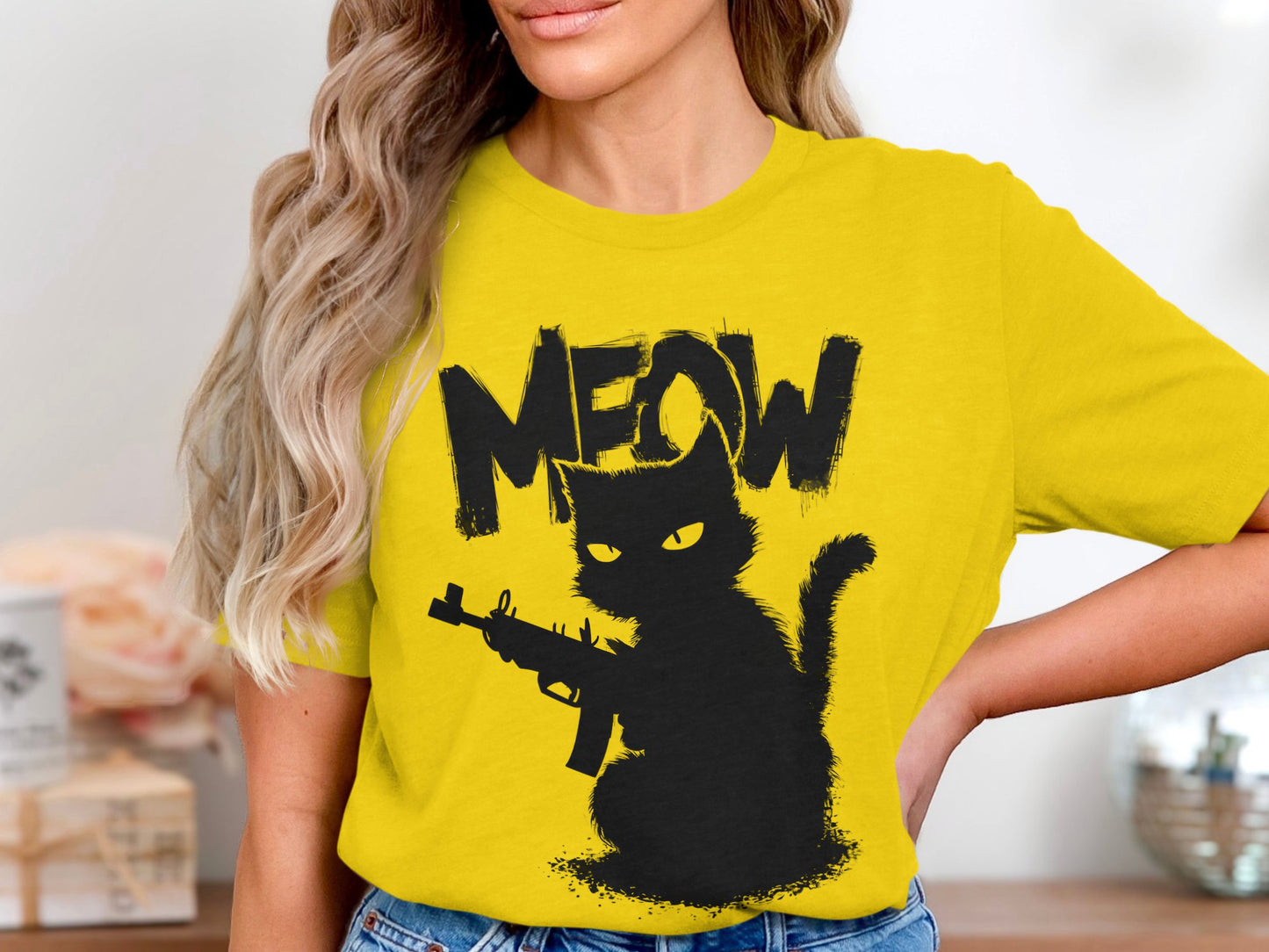 Rebel Meow - Fierce Cat Graphic Tee
