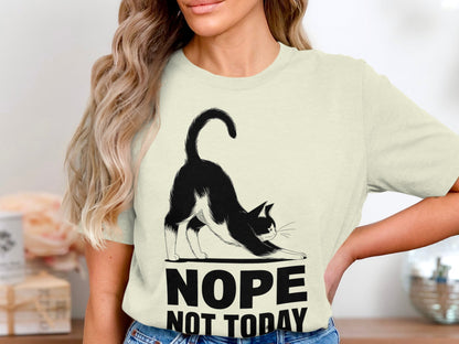 Nope, Not Today Cat - Anime-Style Attitude Tee