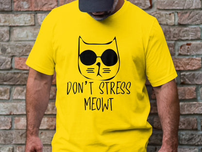 Sunglass Cat Serenity - Unwind with a 'Don't Stress Meowt' Vibe