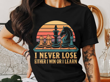 Master of the Game Chessboard Sunset Tee - Inspirational Strategy Shirt