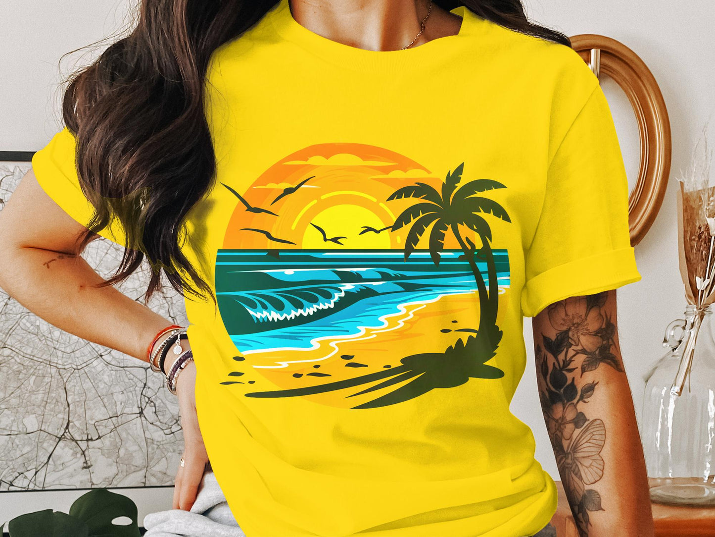 Dawn's Embrace - Beach Sunrise Tee