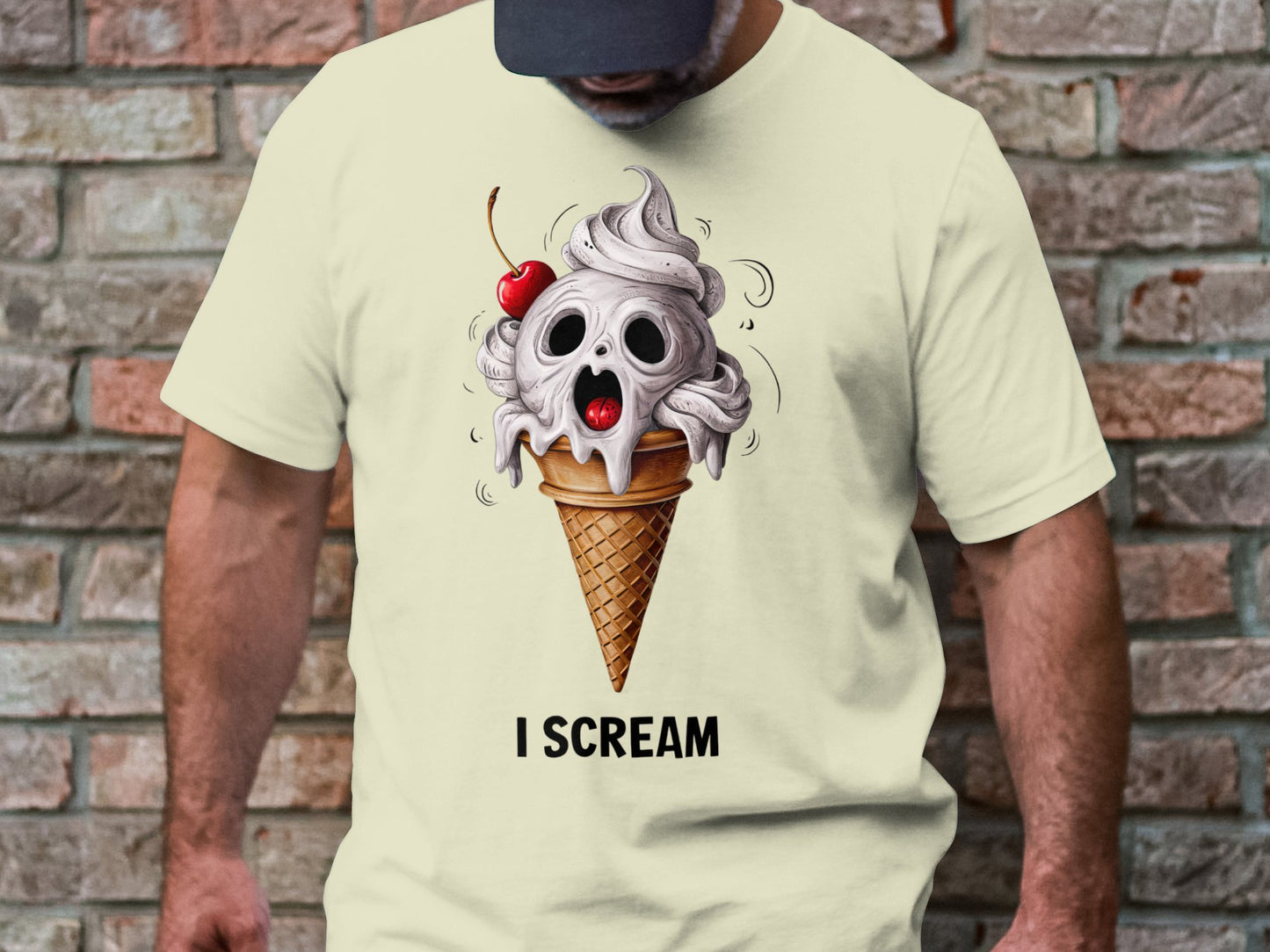 Chilling Treat Tee - Spooky & Sweet Ice Cream Skull