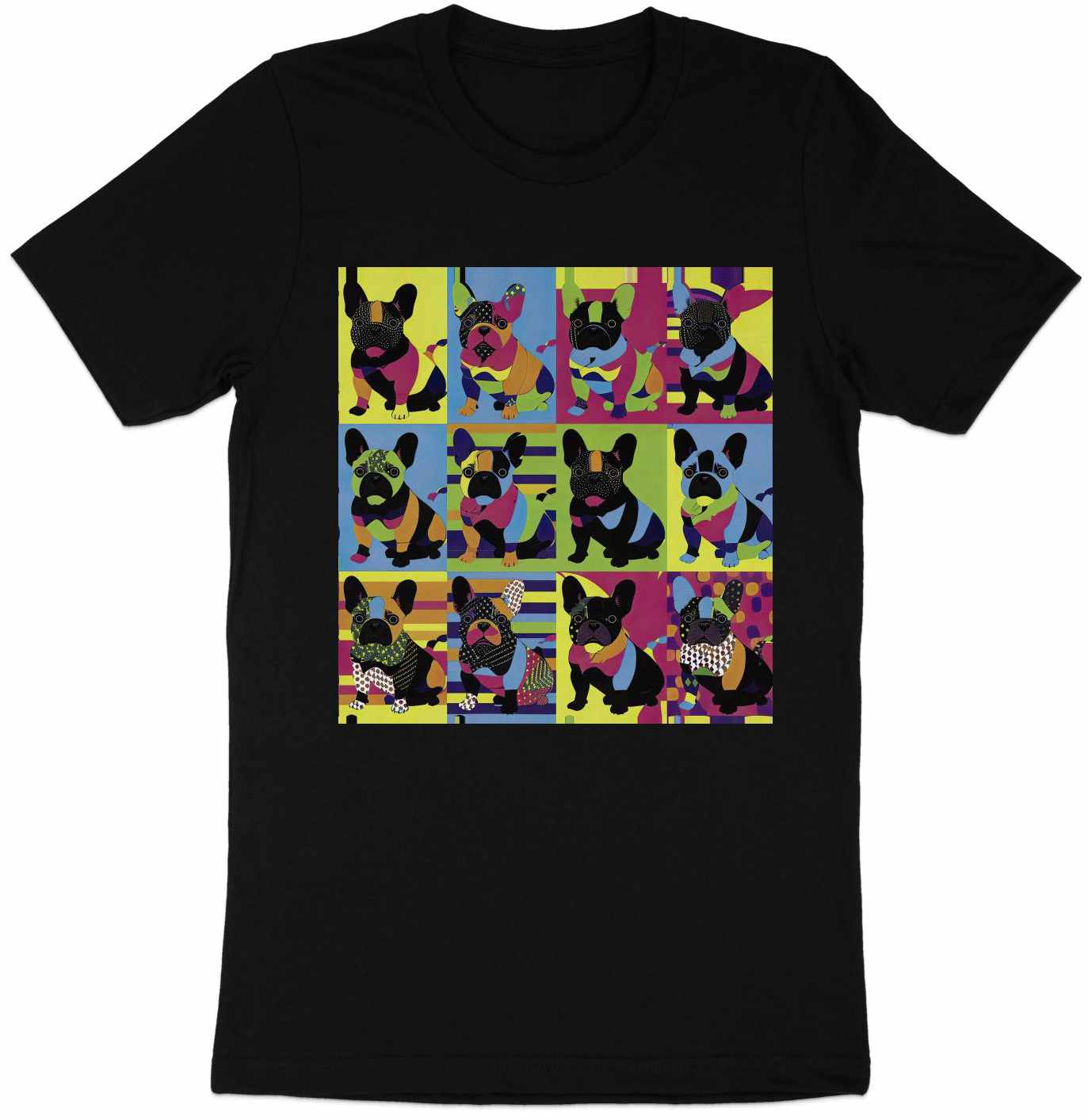 Kaleidoscope Canines Tee - Patchwork Pups in Technicolor!