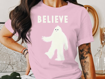 Believe in Yeti - Whimsical Yeti Graphic Tee