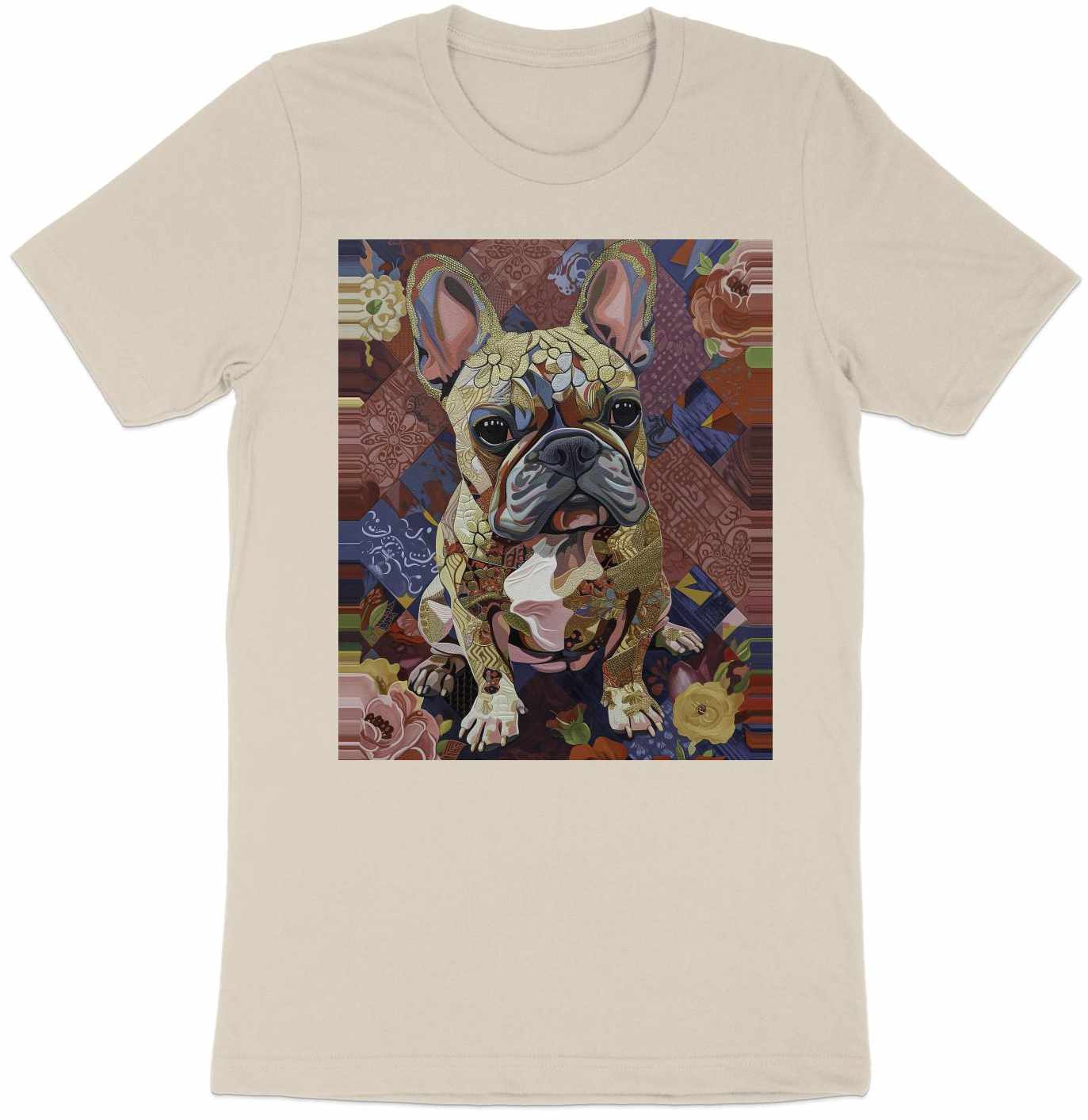 Frenchie in Floral Tee - Petals of Personality