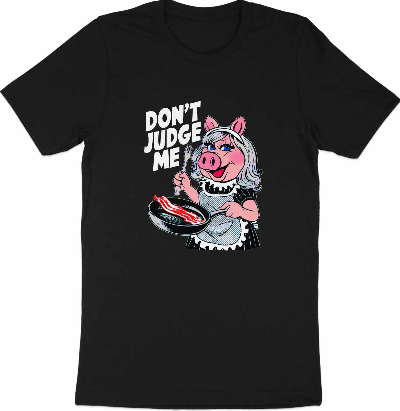 Don't Judge Me - Funny Pig Cooking Graphic Tee