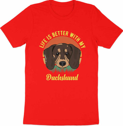 Grassy Gaze - 'Life is Better with My Dachshund' Circular Dog Tee