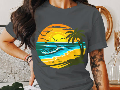 Dawn's Embrace - Beach Sunrise Tee